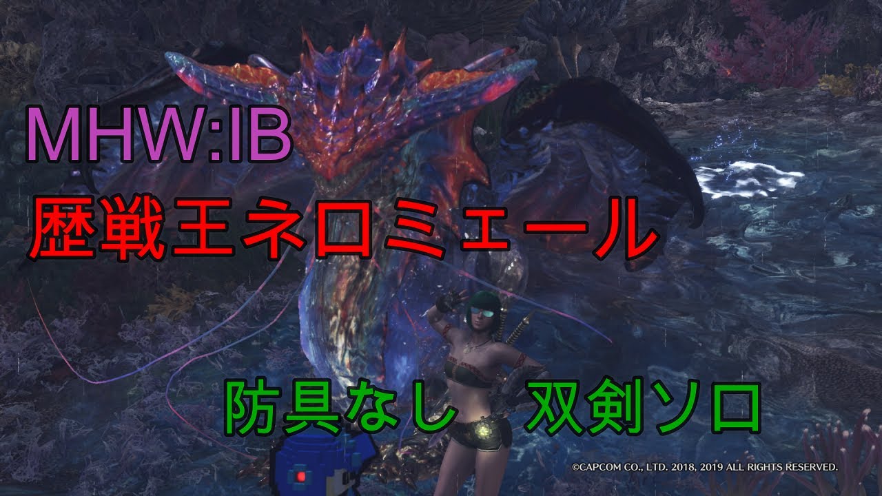 Mhw Ib 歴戦王 ネロミェール 裸 防具なし 双剣 ソロ Arch Tempered Namielle Dual Blades Solo No Armor Youtube
