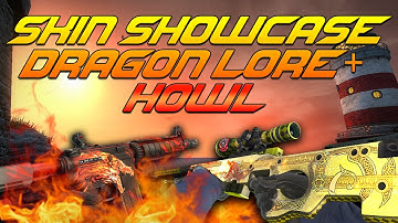 FACTORY NEW AWP DRAGON LORE AND M4A4 HOWL (SKIN SHOWCASE)!