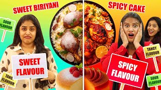 FLAVOUR FLIP FOOD CHALLENGE 🤩 | എട്ടിന്റെ പണി കിട്ടി 😂 WEIRD FLAVOUR 🤮 | PULLOTHI