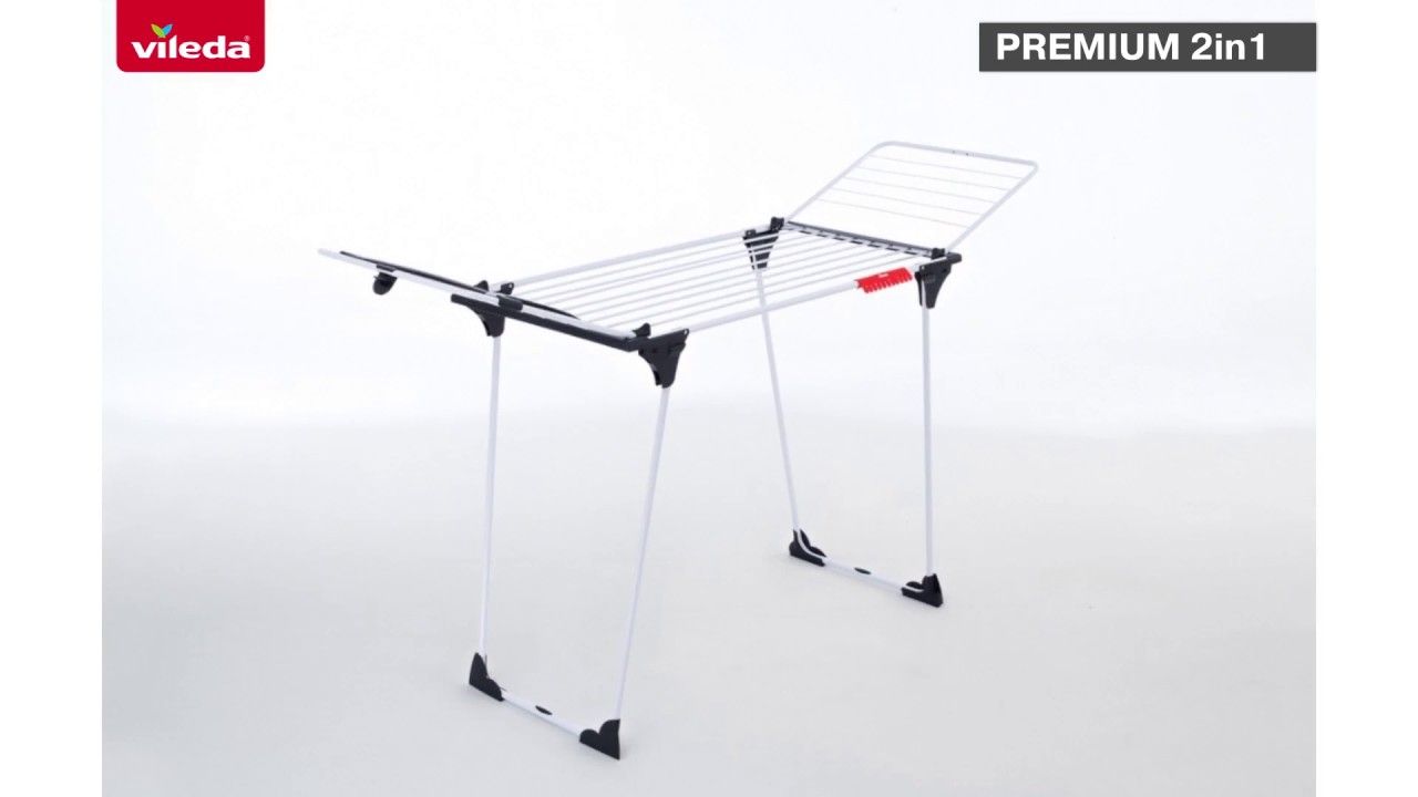 Vileda Premium 2in1 Tendedero Mesa de Acero y Aluminio, Color Blanco,  Dimensiones abiertas (LxPxA): 180 x 57 x 91 cm : : Hogar y cocina