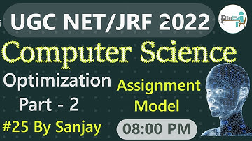 8:00 PM-#25 Assignment Problem in DM with easy example UGC NET 2022 computer science Class By Sanjay
