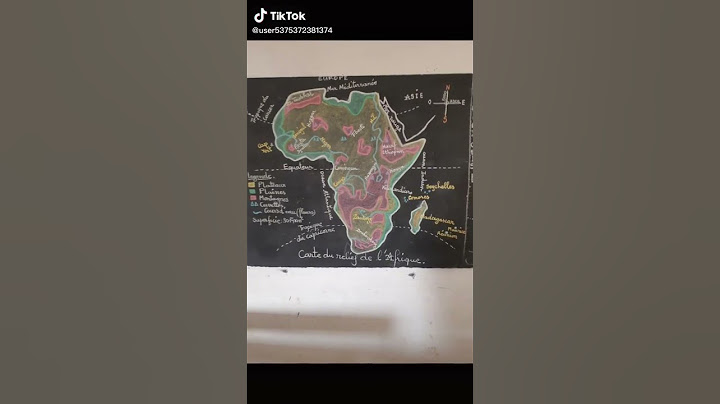 Carte du relief de l'Afrique.