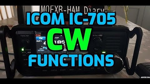ICOM IC-705 CW Functions / Settings / Auto TX