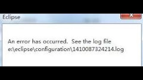 [Solved] An error has occurred. see the log file- Eclipse #UseEclipseInstaller