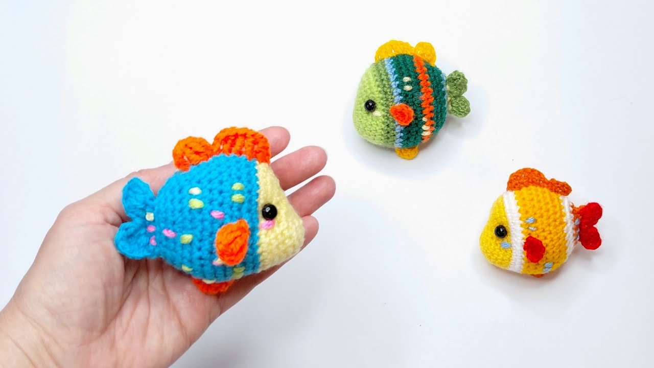 💚Как связать яркую рыбку крючком всего за 30 мин💚#crochet #amigurumicrochet #amigurumi