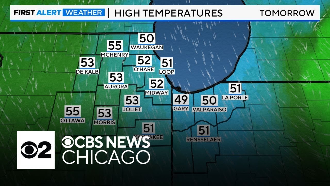 Wet, windy weather arrives for Chicago on Thursday - YouTube
