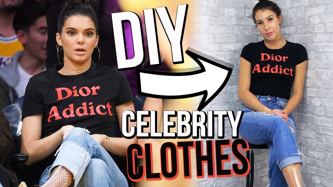 DIY Celebrity Clothes  Kendall Jenner & Kim Kardashian 
