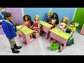 Barbie Doll Funny Day Routine In Village school