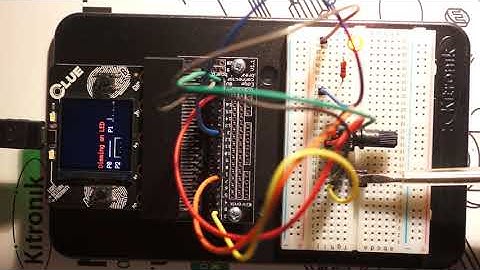 Adafruit CLUE running MicroPython code from Kitronik