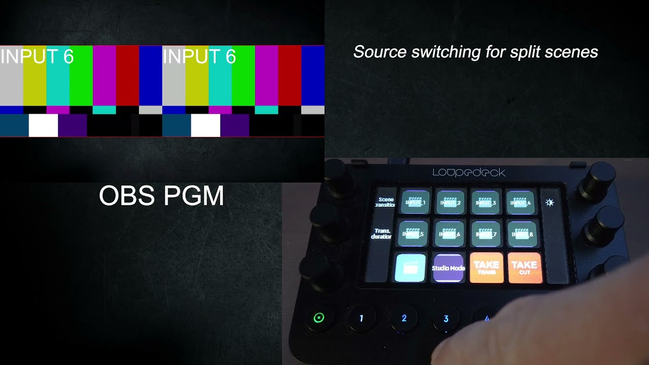 Control OBS Studio with Loupedeck Live and switch sources inside a scene