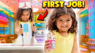 ABELLA Gets her FIRST JOB!!! (Only 3 Years Old)