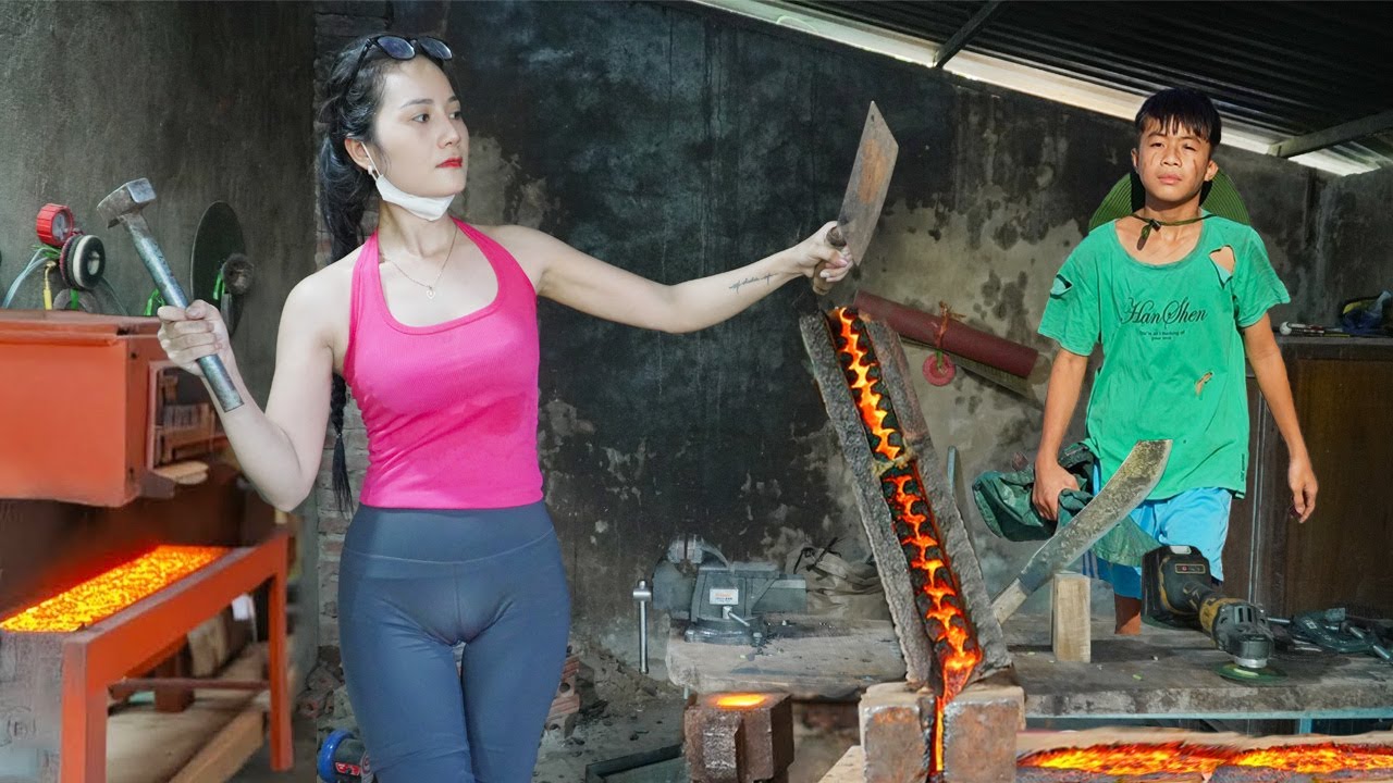 Forging Girl Helps Poor Boy Restore Broken Knife into Sharp Blade 🔥 (Emotional Full Story)