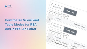 How to Use Visual & Table Modes for RSA Ads | PPC Ad Editor Guide