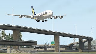 Too Heavy Airplane Almost Collides With The Bridge And Enginefailed Hard Landing On The Airport Xp11