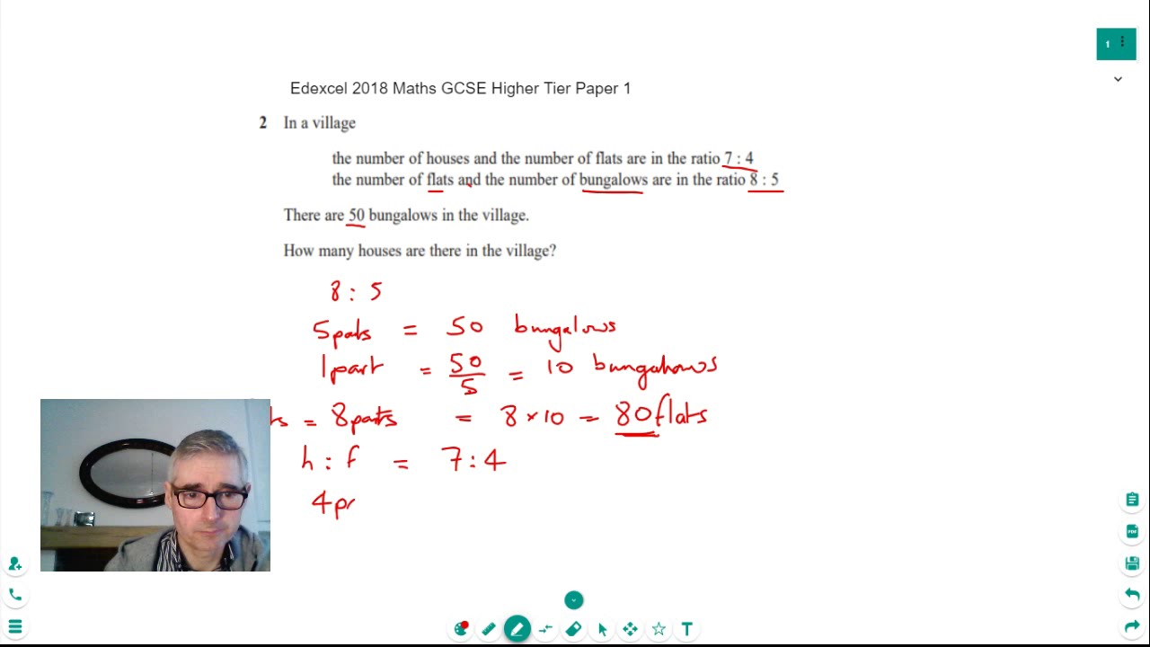 Ratios Edexcel June 18 Gcse Maths Higher Tier Paper 1 Question 2 Youtube Ratios Edexcel June 18 Gcse Maths Higher Tier Paper 1 Question 2 Youtube