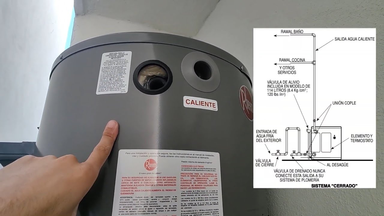 Calentador de deposito de gas lp 152 litros 4 servicios Rheem