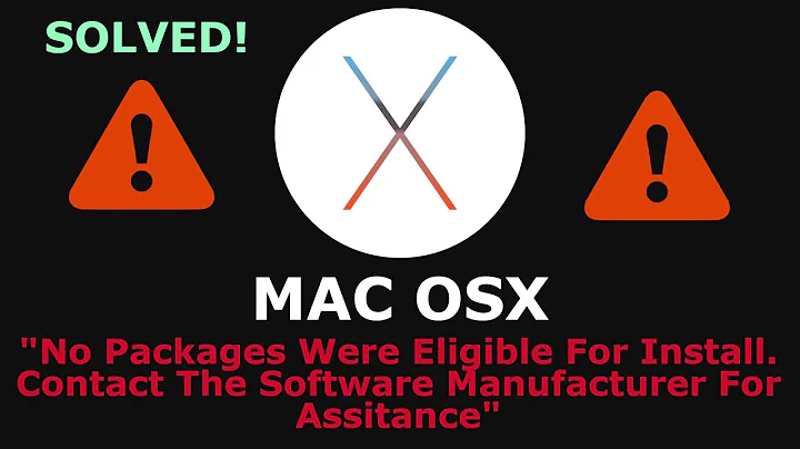 2020 FIX iMac! "No packages were eligible for install. Contact the software manufacturer for assist"
