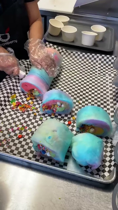 Cotton candy burrito at Las Vegas' Creamberry — VIDEO