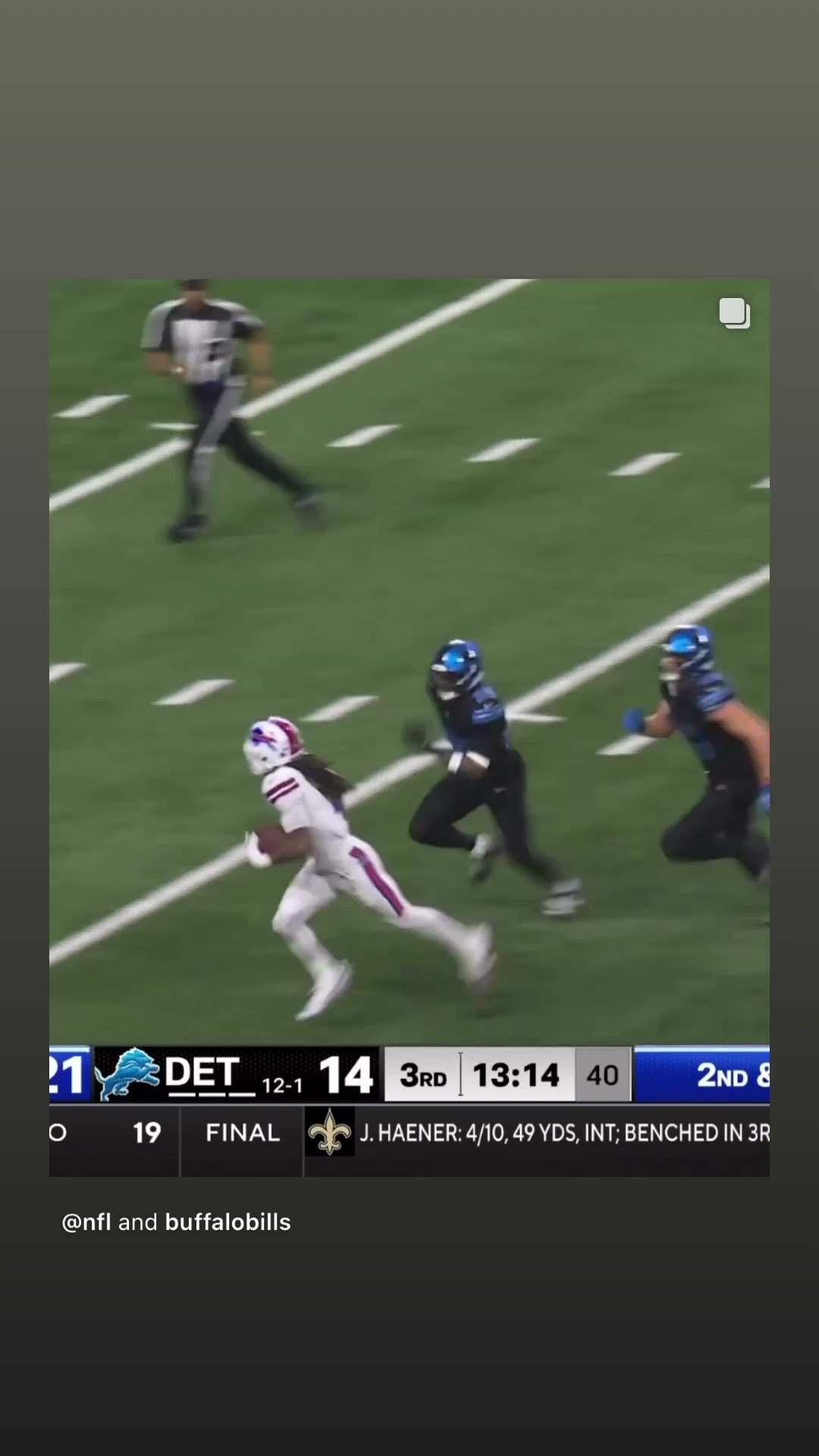 He almost got stopped #hoodnews #JamesCook #buffalobills #omg #football #how #wow #sports