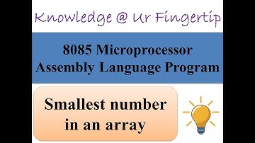Find smallest number out of block of data using 8085 Microprocessor