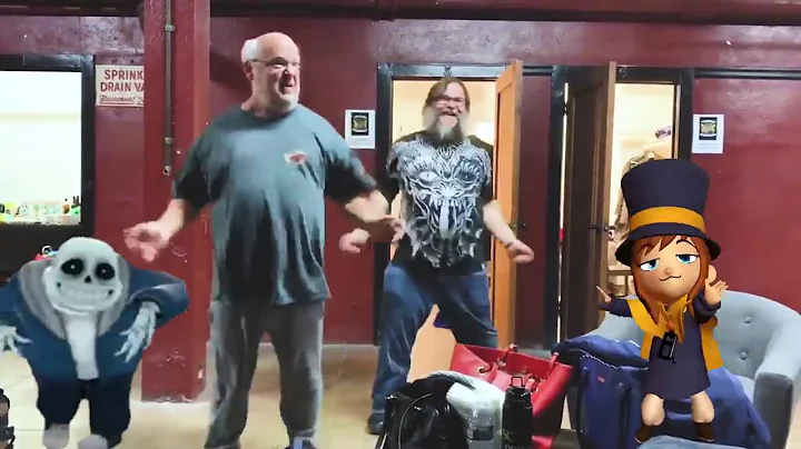 Jack Black and Kyle Gass of Tenacious D doing whatever the hell this is