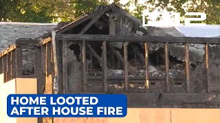 Gresham family who lost home and pets to fire return to find belongings looted