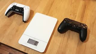 PS5 and PS4 controller weight comparison