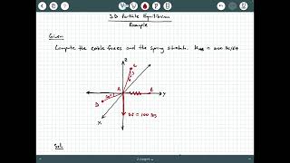 Statics - Video 36:  3D Particle Equilibrium Example 2