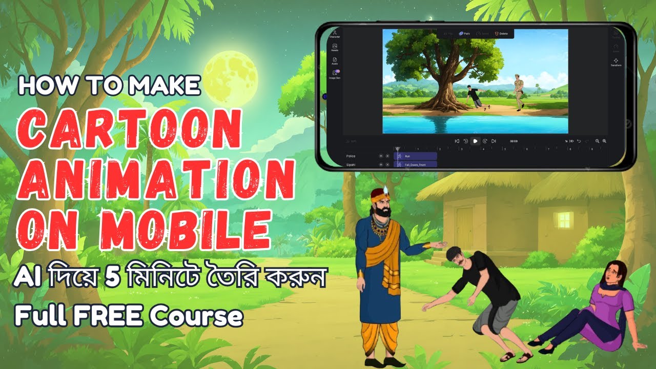 How To Make AI Cartoon Animation On Mobile Full Course |Autodraft AI ...