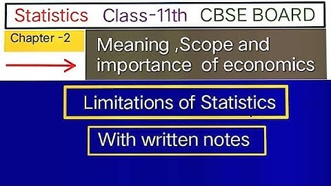 Limitations of Statistics | Class 11 CBSE | Statistics Chapter Explained Simply