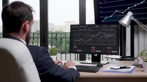 Working On Statistics Report Stock Video