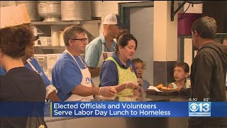 Elected Officials, Volunteers Serve Labor Day Lunch To Homeless