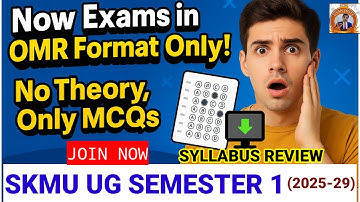 SKMU SYLLABUS 2025-29 UG SEMESTER 1 NEP #skmu #syllabus