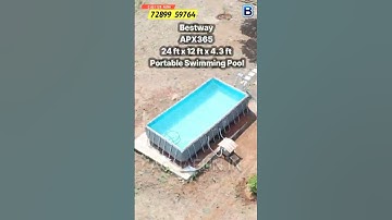 Bestway APX 365 Portable Swimming Pool (24ft x 12ft) | 561KG Family Pool | Price ₹2,65,000