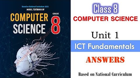 Class 8 Computer Science Chapter 1 Answers | Class 8 Computer Federal Board Annual Examination