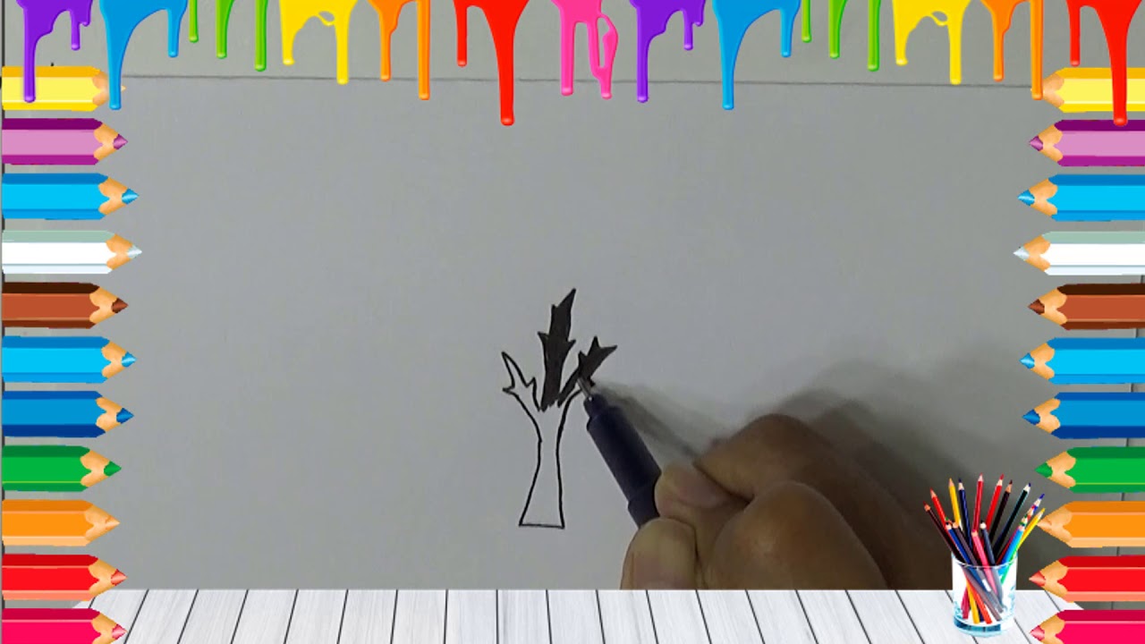 Belajar Cara Menggambar Pohon Dengan Mudah YouTube