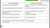 difference between oral and written communication