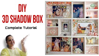 3D SHADOW BOX FRAME MAKING | TUTORIAL | Customized Photo Frame with miniature set up | DIY Gift idea