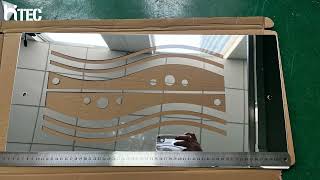 Marking a custom Mirror glass LED light sign use hitec laser marking machine