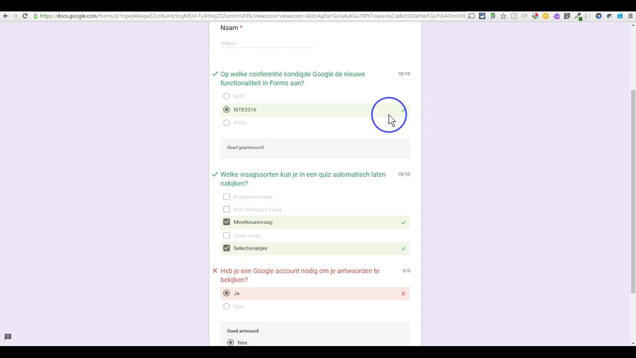 Maak Een Quiz In Google Forms - Youtube