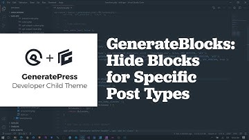 Hide GenerateBlocks (Or Other Blocks) in the Admin Dashboard for Specific Post Types in WordPress