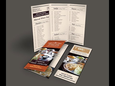 Creating A Trifold Restaurant Menu Brochure In Adobe Indesign Step By Step