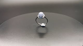 [210102-7-F-R-ZLL] 纯手工制作紫罗兰翡翠戒面女戒指  Hand-made Violet color jade Ladies ring- 100%全天然A货翡翠