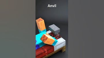 Steve vs Anvil 💀 Minecraft Fluid Simulation 💦