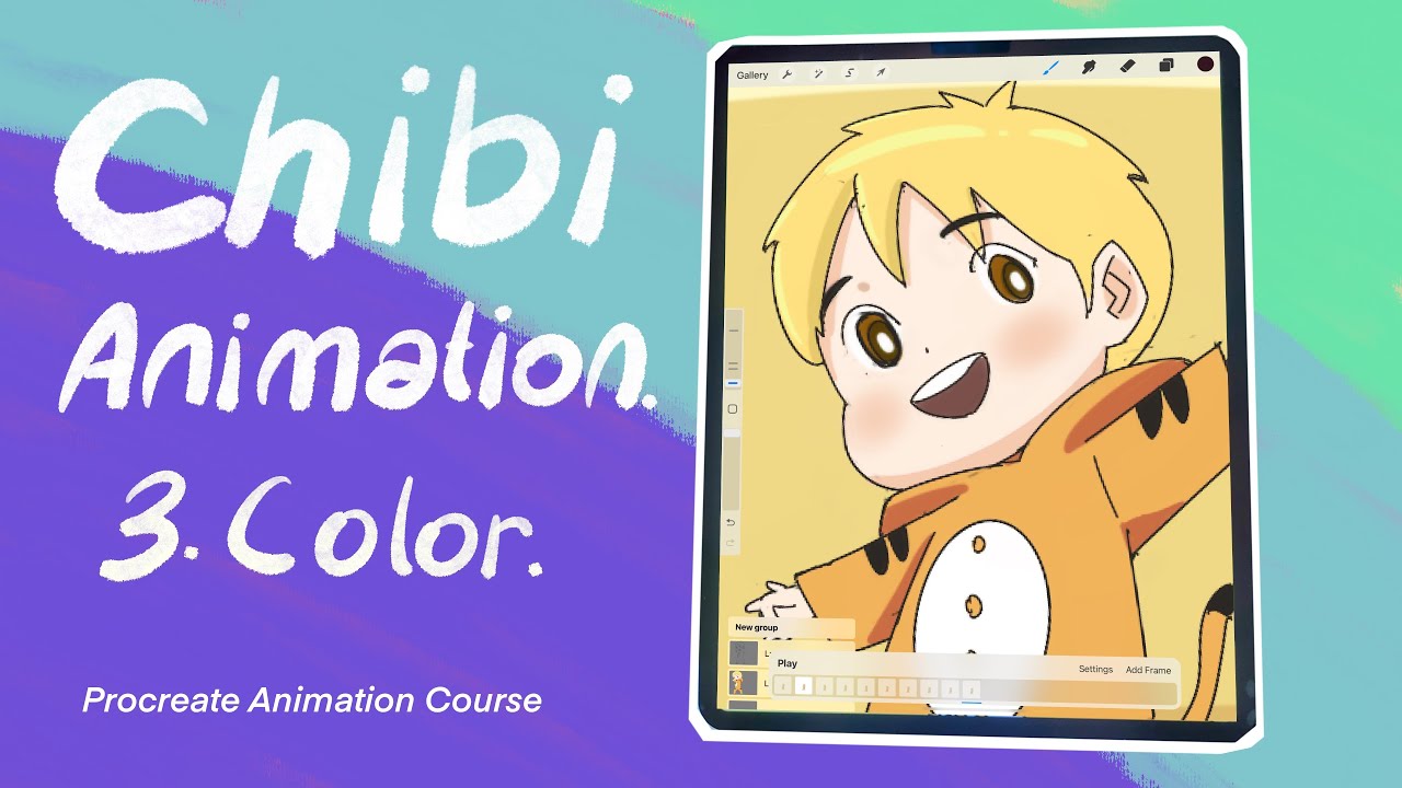 Procreate 2D Animation Course for Beginner part 3 l coloring | English
