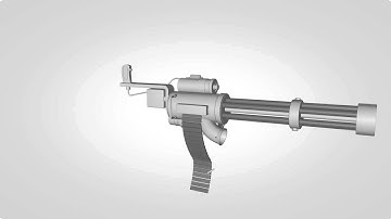 Minigun Completed Cinema 4D