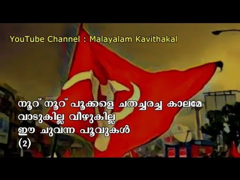 Nooru Nooru Pookkale Malayalam Lyrics  Nooru Nooru Pookkale  Viplava ganam