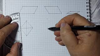 Как правильно строить ромб и параллелограмм  по клеткам, на уроках геометрии