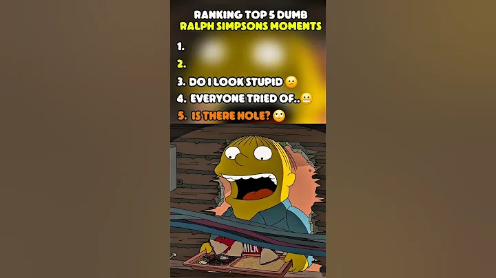 Ranking Top 5 Dumb Ralph Simpsons Moments #simpsons