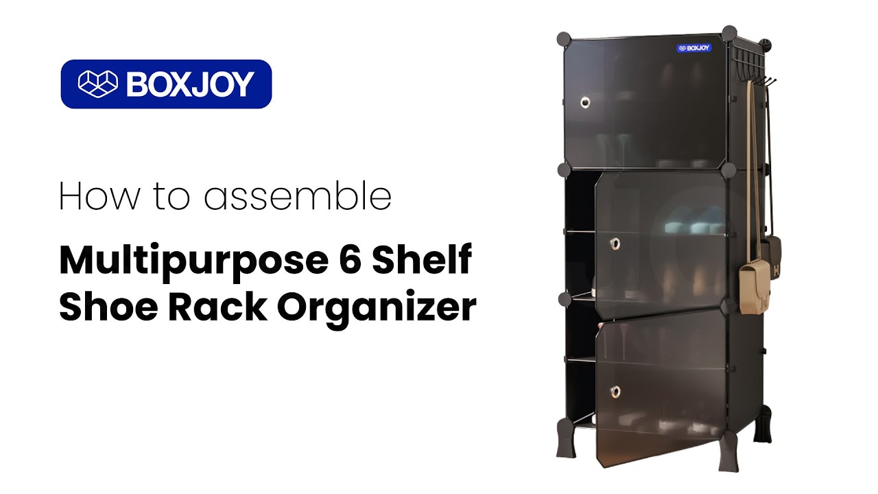 How to assemble Multipurpose 6 Shelf Shoe Rack Organizer | BOXJOY